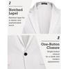 COOFANDY Men’s Blazer Casual Sport Coats Slim Fit Lightweight Sports Jacket | One Button Suit Jacket,Linen Blazer,Plaid Blazer, Shoulder Pads(White)