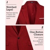 COOFANDY Men’s Blazer Casual Sport Coats Slim Fit Lightweight Sports Jacket | One Button Suit Jacket,Linen Blazer,Plaid Blazer, Shoulder Pads(Wine Red)