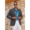COOFANDY Mens Casual Blazer Lightweight Sport Coat Linen Blazer Suit Jacket | 2 Button Mens Blazer, Smooth and Comfortable, Structured feel, Natural texture,Breathable and Lightweight for All Year Wear(Dark Grey)