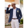 COOFANDY Mens Casual Blazer Lightweight Sport Coat Linen Blazer Suit Jacket | 2 Button Mens Blazer, Smooth and Comfortable, Structured feel, Natural texture,Breathable and Lightweight for All Year Wear(Navy Blue)