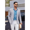 COOFANDY Mens Casual Blazer Lightweight Sport Coat Linen Blazer Suit Jacket | 2 Button Mens Blazer, Smooth and Comfortable, Structured feel, Natural texture,Breathable and Lightweight for All Year Wear(Grey)
