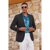 COOFANDY Mens Casual Blazer Lightweight Sport Coat Linen Blazer Suit Jacket | 2 Button Mens Blazer, Smooth and Comfortable, Structured feel, Natural texture,Breathable and Lightweight for All Year Wear(Black)
