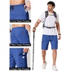 COOFANDY Men’s Casual Cargo Shorts 10″ Drawstring Elastic Waist Shorts Summer Cotton Chino Work Shorts with 6 Pockets(Royal Blue)
