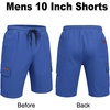 COOFANDY Men’s Casual Cargo Shorts 10″ Drawstring Elastic Waist Shorts Summer Cotton Chino Work Shorts with 6 Pockets(Royal Blue)