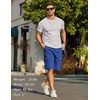 COOFANDY Men’s Casual Cargo Shorts 10″ Drawstring Elastic Waist Shorts Summer Cotton Chino Work Shorts with 6 Pockets(Royal Blue)