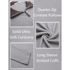 COOFANDY Mens Quarter Zip Pullover Contrast Collar Corduroy Sweatshirt | Contrast Collar Pullover, Mock Neck Sweatshirt, Soft Corduroy Pullover, Relaxed Fit For Casual Work, Travel And Daily Wear.(Gray)