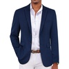 COOFANDY Mens Casual Blazer Lightweight Sport Coat Linen Blazer Suit Jacket | 2 Button Mens Blazer, Smooth and Comfortable, Structured feel, Natural texture,Breathable and Lightweight for All Year Wear(Navy Blue)