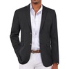 COOFANDY Mens Casual Blazer Lightweight Sport Coat Linen Blazer Suit Jacket | 2 Button Mens Blazer, Smooth and Comfortable, Structured feel, Natural texture,Breathable and Lightweight for All Year Wear(Black)