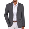 COOFANDY Mens Casual Blazer Lightweight Sport Coat Linen Blazer Suit Jacket | 2 Button Mens Blazer, Smooth and Comfortable, Structured feel, Natural texture,Breathable and Lightweight for All Year Wear(Dark Grey)