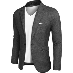 COOFANDY Men’s Blazer Casual Sport Coats Slim Fit Lightweight Sports Jacket | One Button Suit Jacket,Linen Blazer,Plaid Blazer, Shoulder Pads(Black)