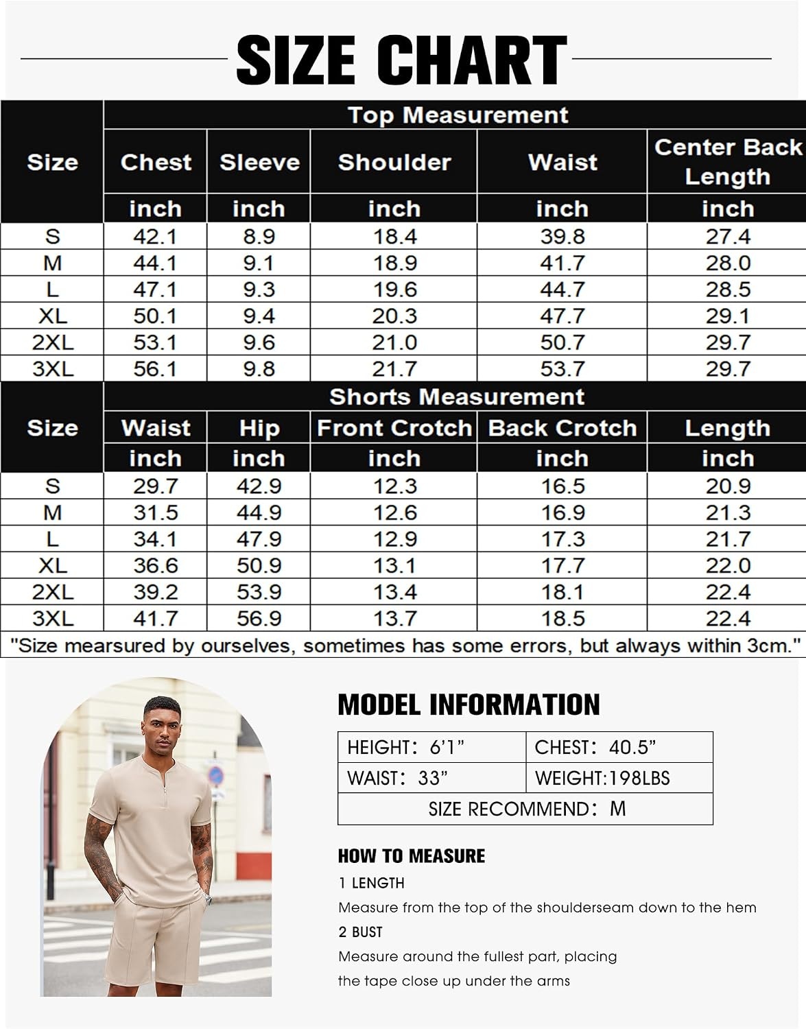 image:imageCOOFANDY Mens 2 Piece Set Short Sleeve Polo Shirt and Shorts Summer Suits Short Sleeve 14 Zip Polo Top Drawstring Shorts Pockets Sportwear Casual Fashion Vacation Beach Travel StreetwearChampagne