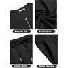 COOFANDY Men’s 2 Piece Set Short Sleeve Polo Shirt and Shorts Summer Suits | Short Sleeve 1/4 Zip Polo Top, Drawstring Shorts, Pockets, Sportwear, Casual, Fashion, Vacation, Beach, Travel, Streetwear(01-black)