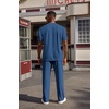 COOFANDY Men’s 2 Pieces Outfits Casual Quarter Zip Polo Shirt and Jogging Pants Summer Tracksuits Set(Dark Blue)