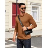 COOFANDY Mens Henley Shirts Long Sleeve Casual T-Shirt Button Basic Tees | Mens long sleeve shirts with henley neck design for fashion men perfect for spring/fall/winter daily casual commute gathering(Light Brown)