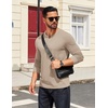 COOFANDY Mens Henley Shirts Long Sleeve Casual T-Shirt Button Basic Tees | Mens long sleeve shirts with henley neck design for fashion men perfect for spring/fall/winter daily casual commute gathering(Khaki)