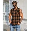 COOFANDY Mens Lightweight Sleeveless Flannel Shirt Button Up Plaid Shirts | Raw Edge Design,Casual Summer Beach Tank Top,Classic Buffalo Plaid,,with Chest Pocket,for Daily Wear,Cowboy Costume,Parties(Yellow)