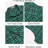 COOFANDY Mens Lightweight Sleeveless Flannel Shirt Button Up Plaid Shirts | Raw Edge Design,Casual Summer Beach Tank Top,Classic Buffalo Plaid,,with Chest Pocket,for Daily Wear,Cowboy Costume,Parties(Green)