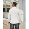 COOFANDY Mens Long Sleeve Polo Shirts Classic CasualButton Collared PoloTee(White)