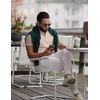 COOFANDY Mens Textured Knit Polo Shirts Zipper Polo Shirts Short Sleeve Casual Lightweight Golf Shirt(Khaki)