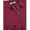 COOFANDY Mens Textured Knit Polo Shirts Zipper Polo Shirts Short Sleeve Casual Lightweight Golf Shirt(Wine Red)
