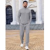 COOFANDY Mens Track suit 2 Piece Athletic Sweatsuit Casual Sport Outfit Set | Mens Athletic Running Jogging Outfits, Anti-pilling and Soft fabric, Flexible and Comfort, Double-sided slant Pockets(Grey)