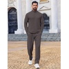 COOFANDY Mens Track suit 2 Piece Athletic Sweatsuit Casual Sport Outfit Set | Mens Athletic Running Jogging Outfits, Anti-pilling and Soft fabric, Flexible and Comfort, Double-sided slant Pockets(Dark Grey)