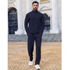 COOFANDY Mens Track suit 2 Piece Athletic Sweatsuit Casual Sport Outfit Set | Mens Athletic Running Jogging Outfits, Anti-pilling and Soft fabric, Flexible and Comfort, Double-sided slant Pockets(Navy Blue)