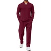 COOFANDY Mens Track suit 2 Piece Athletic Sweatsuit Casual Sport Outfit Set | Mens Athletic Running Jogging Outfits, Anti-pilling and Soft fabric, Flexible and Comfort, Double-sided slant Pockets(Dark Red)