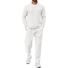 COOFANDY Mens Track suit 2 Piece Athletic Sweatsuit Casual Sport Outfit Set | Mens Athletic Running Jogging Outfits, Anti-pilling and Soft fabric, Flexible and Comfort, Double-sided slant Pockets(White)