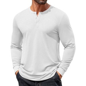 COOFANDY Mens Henley Shirts Long Sleeve Casual T-Shirt Button Basic Tees | Mens long sleeve shirts with henley neck design for fashion men perfect for spring/fall/winter daily casual commute gathering(White)