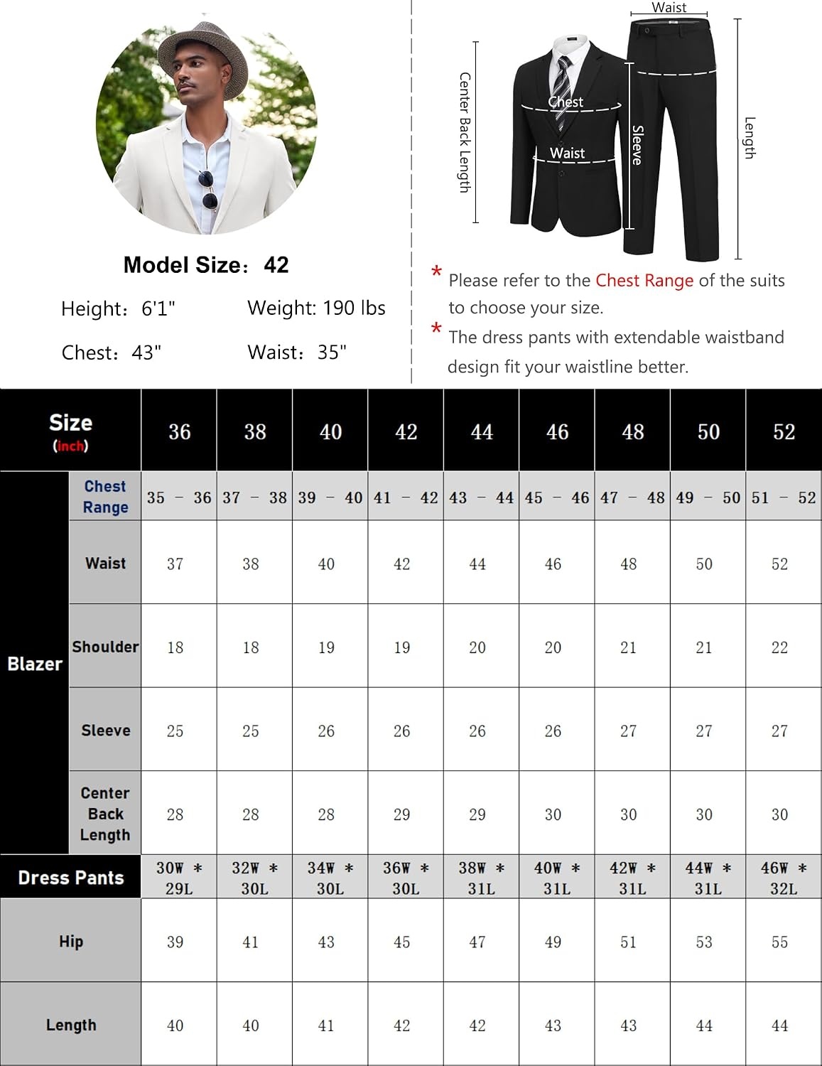 image:imageCOOFANDY Mens 2 Piece Suits Slim Fit Two Button Blazer Pants Set for Casual Business WeddingNavy Blue