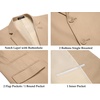 COOFANDY Men’s 2 Piece Linen Suits Set Casual Lightweight Linen Suit Blazer Jacket and Pants(Khaki)