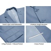 COOFANDY Men’s 2 Piece Linen Suits Set Casual Lightweight Linen Suit Blazer Jacket and Pants(Light Blue)