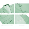 COOFANDY Men’s 2 Piece Linen Suits Set Casual Lightweight Linen Suit Blazer Jacket and Pants(Light Green)