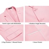 COOFANDY Men’s 2 Piece Linen Suits Set Casual Lightweight Linen Suit Blazer Jacket and Pants(Pink)