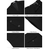 COOFANDY Mens 2 Piece Suits Slim Fit Two Button Blazer Pants Set for Casual Business Wedding(Black)
