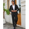 COOFANDY Mens 2 Piece Suits Slim Fit Two Button Blazer Pants Set for Casual Business Wedding(Black)