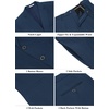 COOFANDY Mens 2 Piece Suits Slim Fit Two Button Blazer Pants Set for Casual Business Wedding(Blue)
