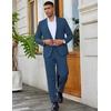 COOFANDY Mens 2 Piece Suits Slim Fit Two Button Blazer Pants Set for Casual Business Wedding(Blue)
