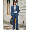 COOFANDY Mens 2 Piece Suits Slim Fit Two Button Blazer Pants Set for Casual Business Wedding(Blue)