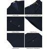 COOFANDY Mens 2 Piece Suits Slim Fit Two Button Blazer Pants Set for Casual Business Wedding(Navy Blue)
