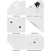 COOFANDY Mens 2 Piece Suits Slim Fit Two Button Blazer Pants Set for Casual Business Wedding(White)