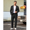 COOFANDY Men’s Suits 2 Piece Classic Fit Casual Suits Set 2 Button Suit(Black)