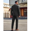 COOFANDY Men’s Suits 2 Piece Classic Fit Casual Suits Set 2 Button Suit(Black)