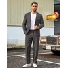 COOFANDY Men’s Suits 2 Piece Classic Fit Casual Suits Set 2 Button Suit(Dark Grey)