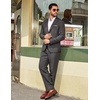 COOFANDY Men’s Suits 2 Piece Classic Fit Casual Suits Set 2 Button Suit(Dark Grey)