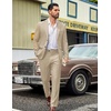 COOFANDY Men’s Suits 2 Piece Classic Fit Casual Suits Set 2 Button Suit(Khaki)
