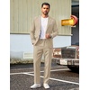 COOFANDY Men’s Suits 2 Piece Classic Fit Casual Suits Set 2 Button Suit(Khaki)