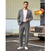 COOFANDY Men’s Suits 2 Piece Classic Fit Casual Suits Set 2 Button Suit(Light Grey)