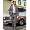 COOFANDY Men’s Suits 2 Piece Classic Fit Casual Suits Set 2 Button Suit(Light Grey)